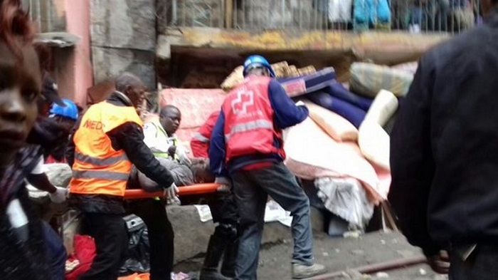 Kenya: un immeuble de six étages s`effondre à Nairobi, au moins trois morts, plus de 15 blessés